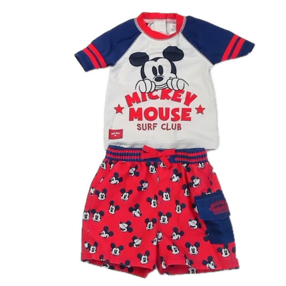 Disney Other - Disney Boys Red | Blue Mickey 2-piece Swimsuit size: 12-18 Months